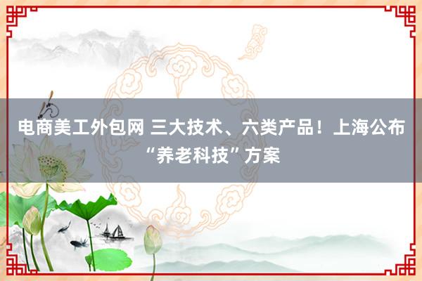 电商美工外包网 三大技术、六类产品！上海公布“养老科技”方案